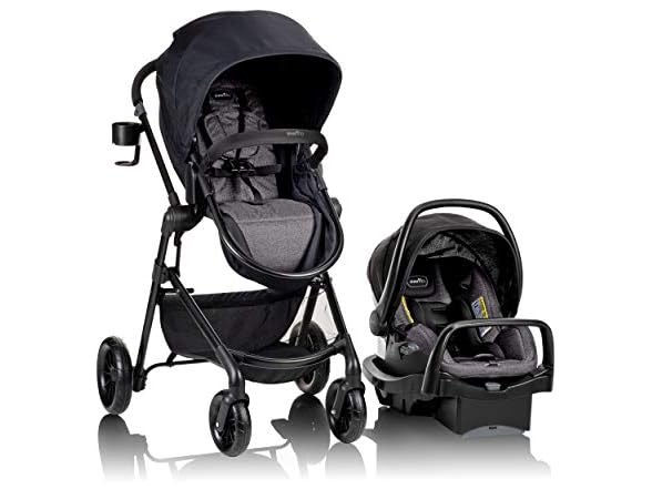 Evenflo Pivot Modular Travel System with LiteMax Infant Car Seat (Casual Gray)
