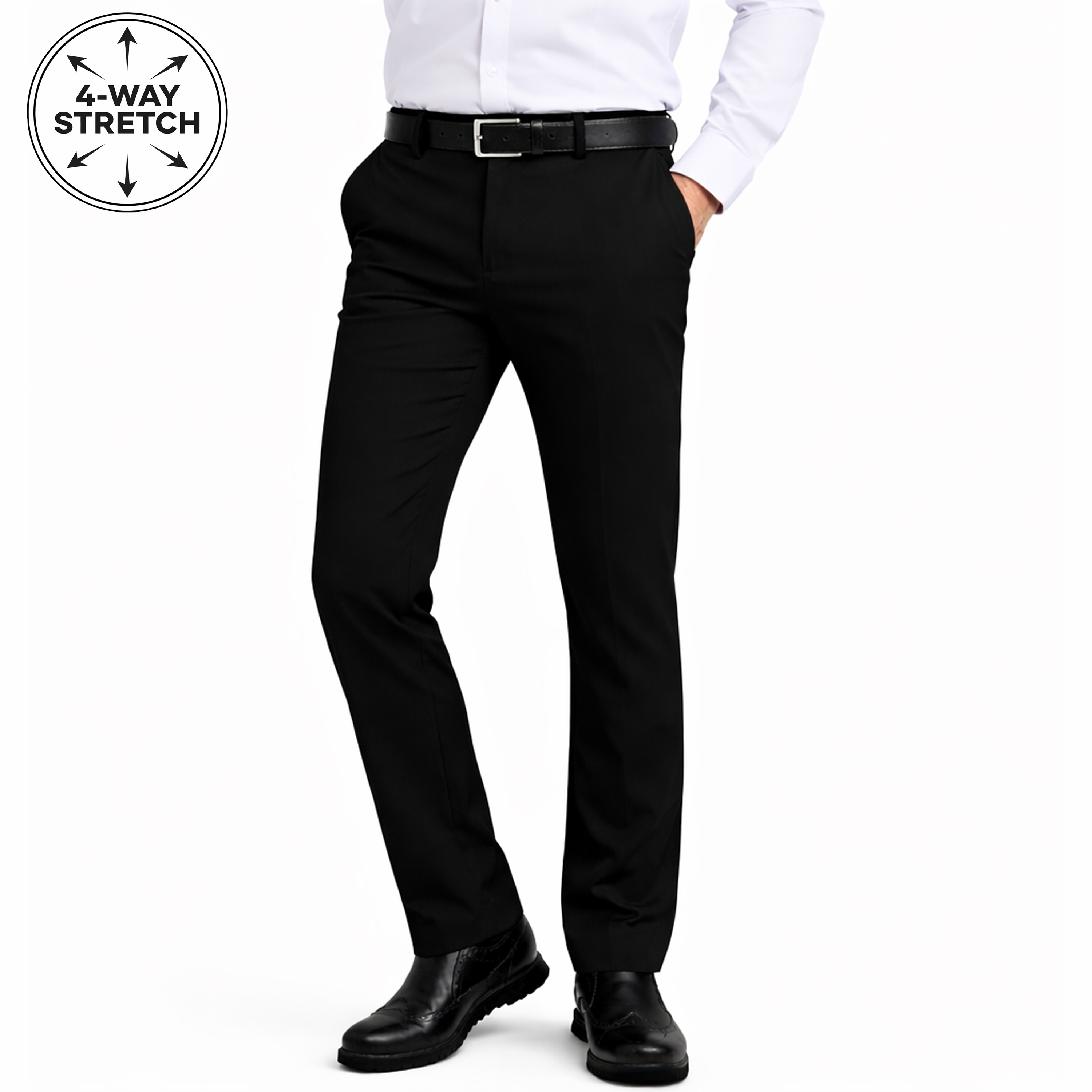 2Pk Asst Mens Slim Stretch Dress Pants - Gallery 12