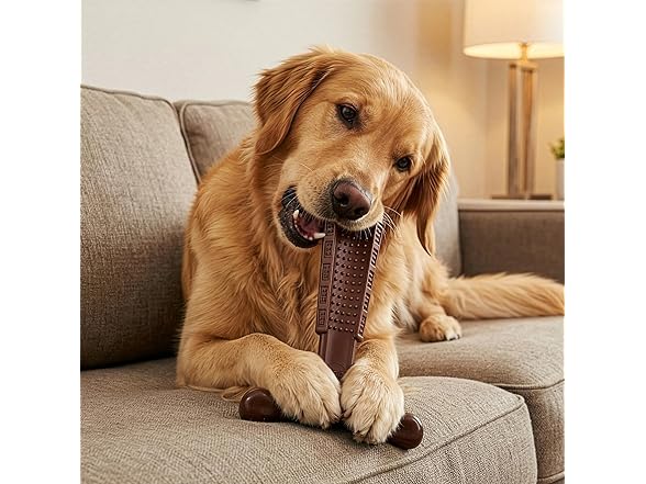 SPOT Bam-Bones Plus T-Bone Dog Chew Toy, 7"
