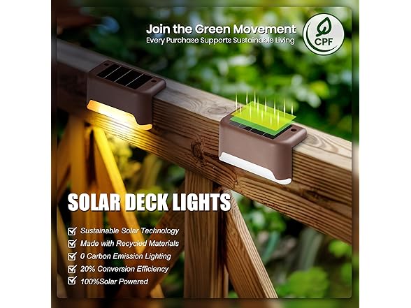 (16 Pack) SOLPEX Solar Deck Lights