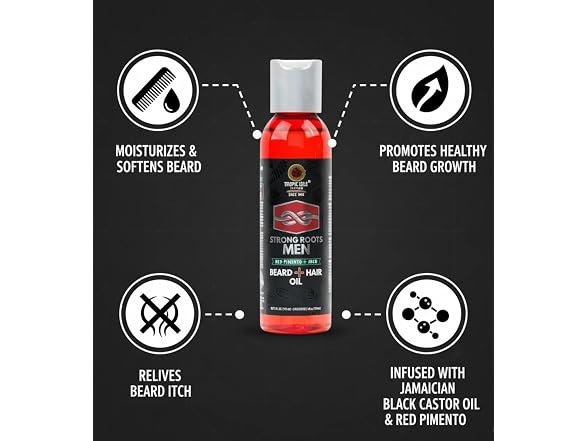 Tropic Isle Strong Roots Mens Beard Oil 4 Pack