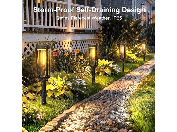 JEJOT Solar Pathway Lights 6-Pack