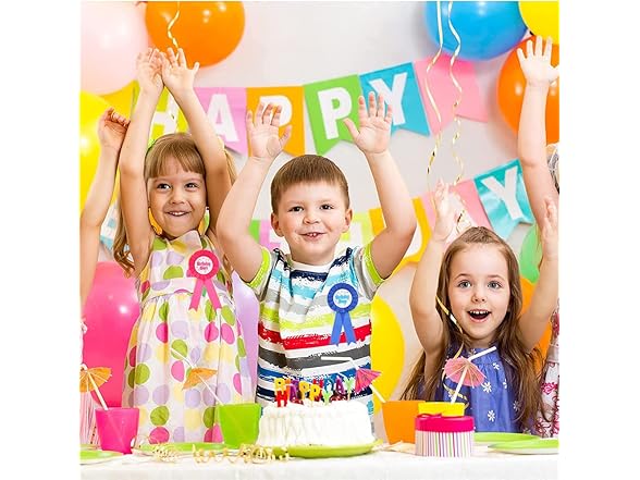 COLORFUL BLING Birthday badge