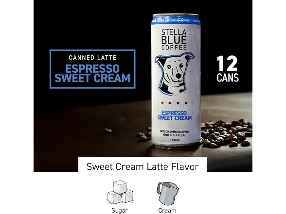 12PK Stella Blue Espresso Sweet Cream Latte Cans