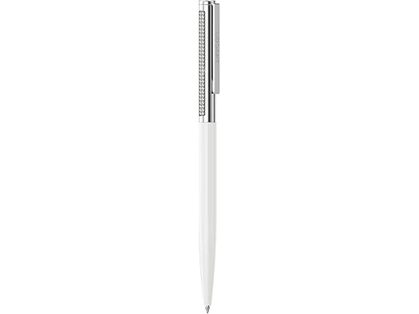 Swarovski Matrix Tennis ballpoint pen, White, Chrome plated