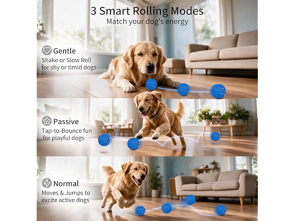 Interactive Vibrating Dog Ball Toy with