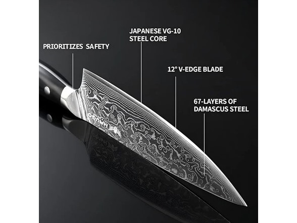 Haugo 3-Pc Damascus Chef Knife Set