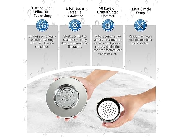 IceJoy Shower Head with Filters