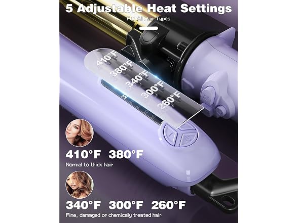 Rotating Automatic Curling Iron Set 3 Ceramic