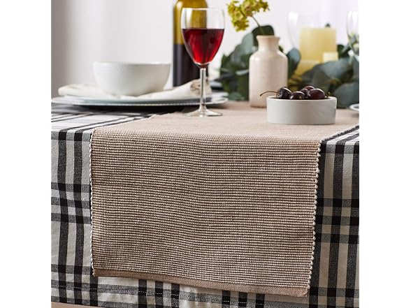 DII Two-Toned Collection Tabletop, Tablerunner, 13x108, Stone