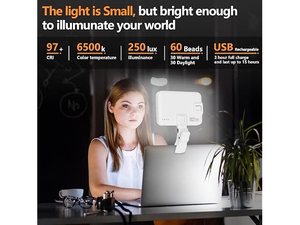 BANSINE Portable LED Photo Light - USB-Rechargeable