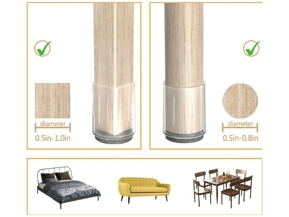 JLKDQ Chair Leg Floor Protectors