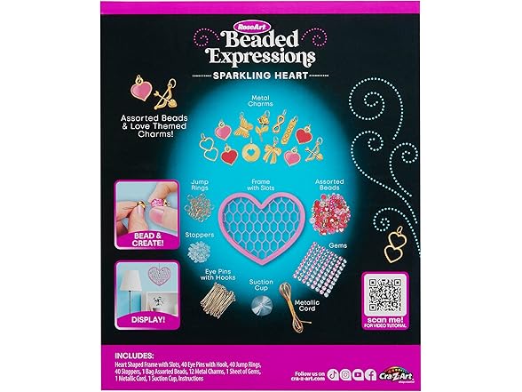 RoseArt Beaded Expressions Heart DIY Beaded Kit