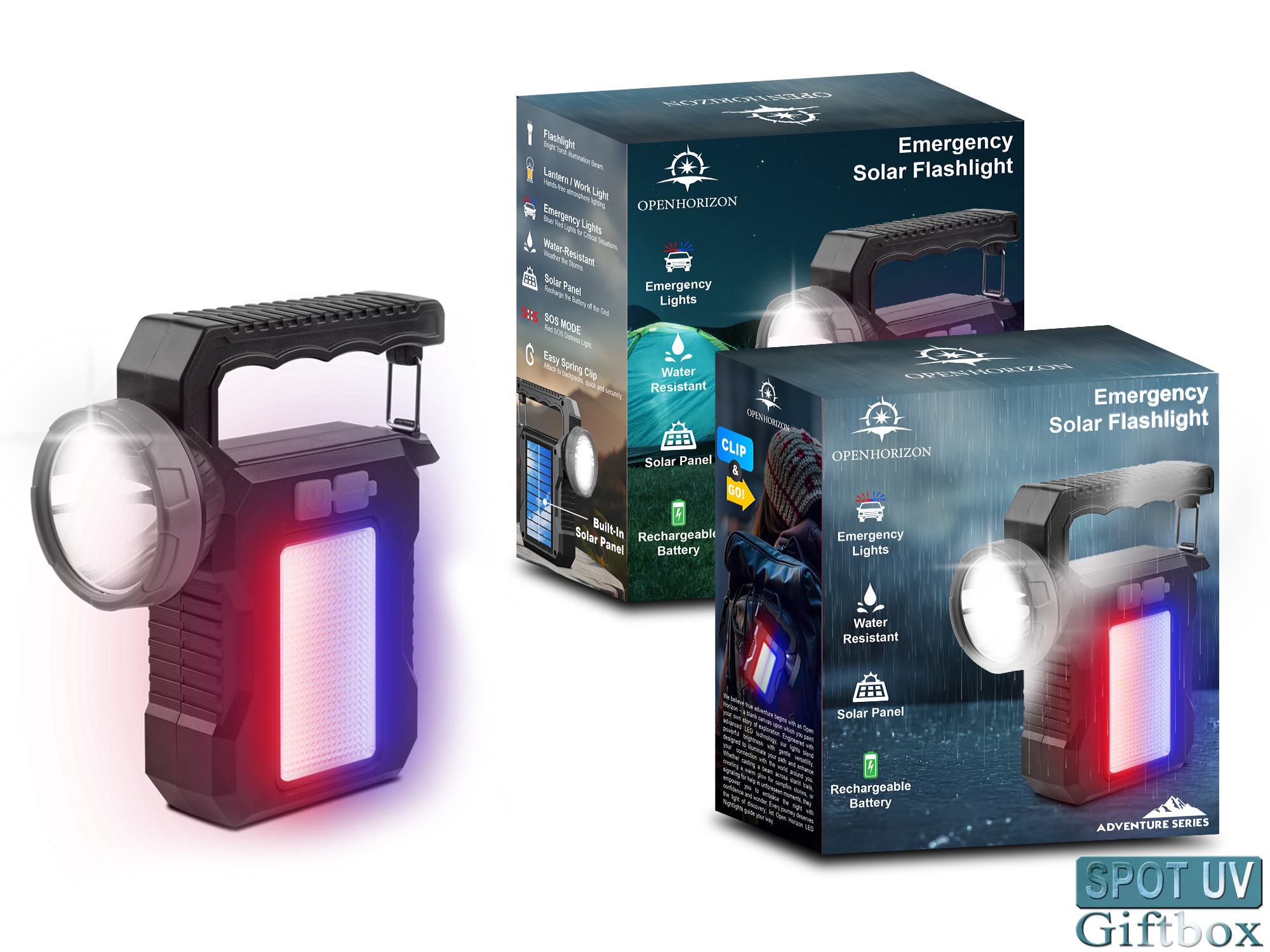 Solar Rechargeable LED Flashlight & Lantern - Gallery 8