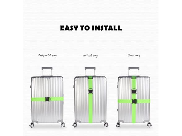 Luggage Straps 74x2 Fluorescent Green