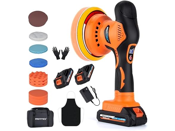 Protmex Cordless Car Buffer Polisher