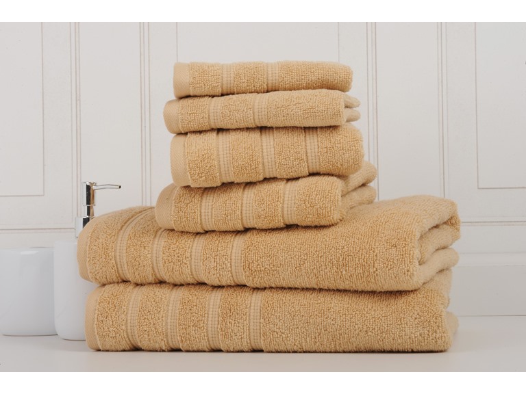 Bibb Home 4241 6-Piece Zero Twist Cotton Towel Set Li