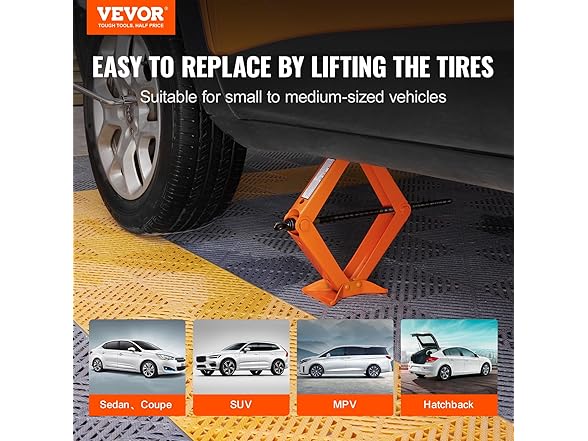 VEVOR Scissor Jack, 2.5 Ton