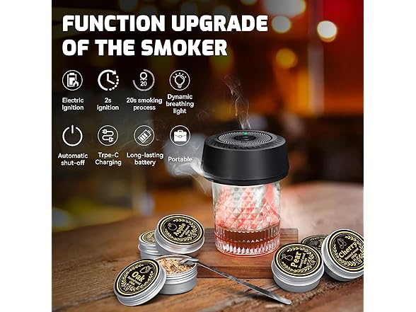 Electric Whiskey Smoker Kit