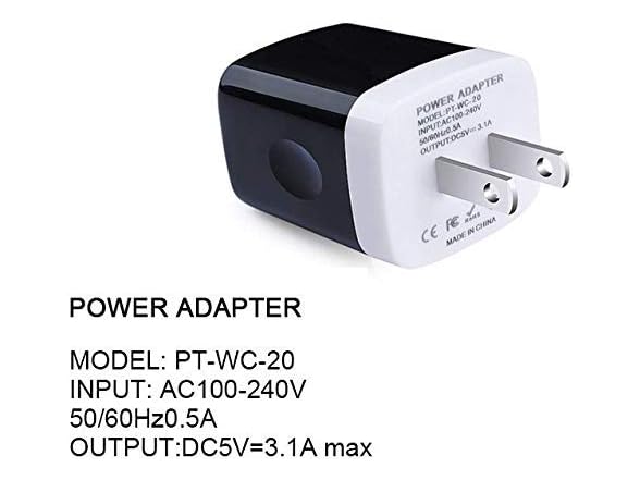 Sicodo 2pk USB Wall Charger, 3-Port