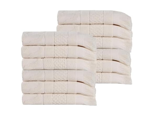 Ivory 12PC Face Towel