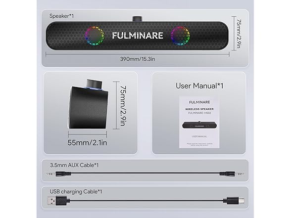 FULMINARE Portable Bluetooth Speaker