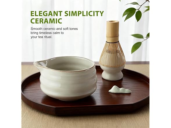 Soeos Matcha Whisk Set, 7 Pcs Ceramic Matcha Kit