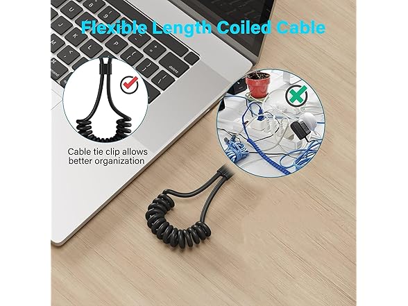 Veeloon Coiled Car Carplay Cable