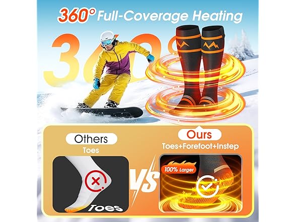 GDFFZM Rechargeable Heated Socks