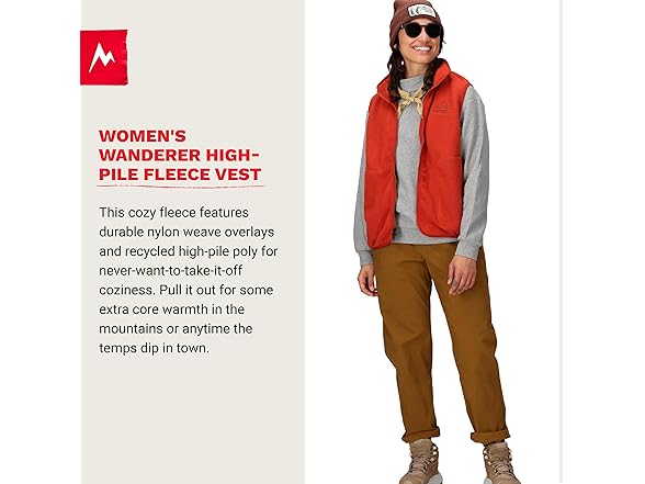 Marmot Womens Wanderer High Pile Vest