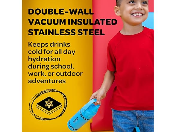 CamelBak Crayola Chug SS Bottle, 16oz, Sky Blue