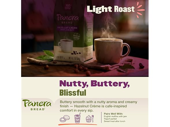 Panera Hazelnut Crème, Ground Coffee