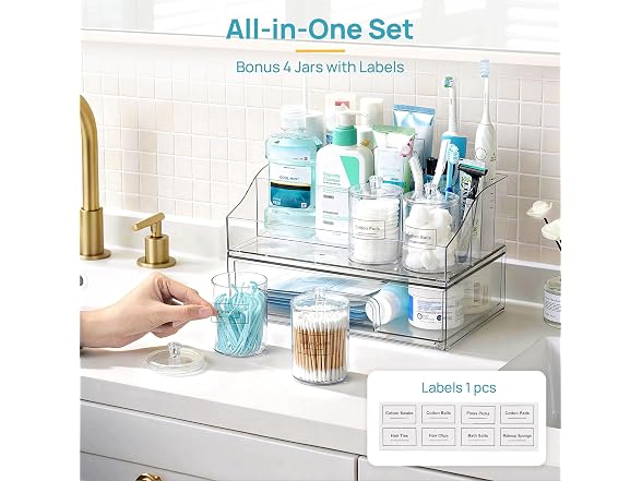 Vtopmart 6 PCS Bathroom Organizer Sets 