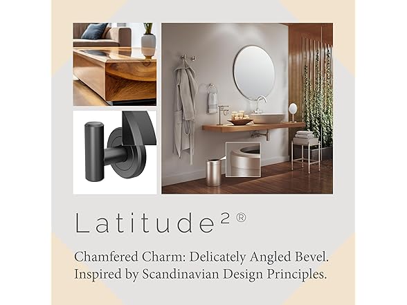 Gatco 4245MX Latitude II, Robe Hook, Matte Black