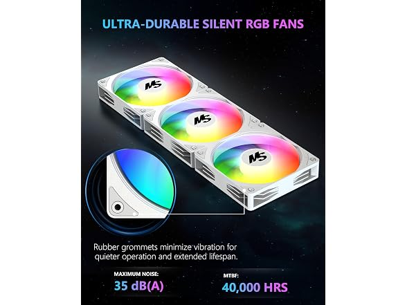 Minorsonic White RGB 360mm AIO CPU Cooler