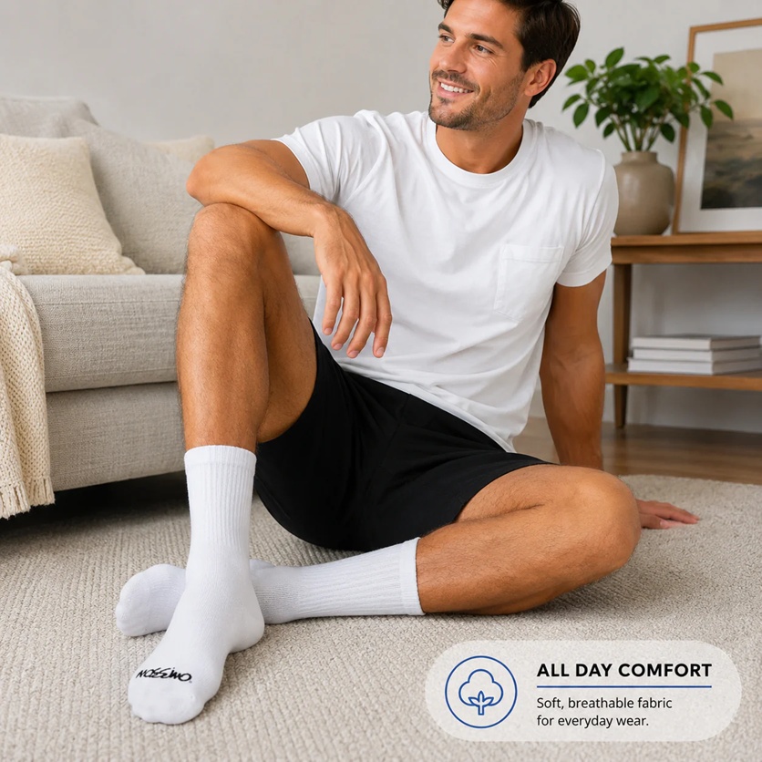 Mossimo Mens Crew Socks 6-Pair Pack - Gallery 10