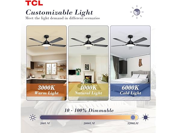 52 Ceiling Fan w/ Light & Remote