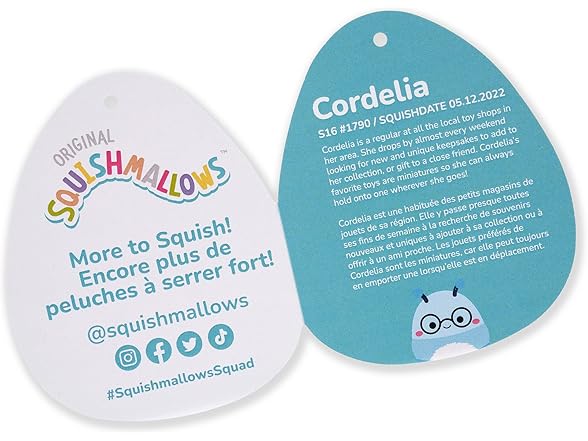 Squishmallows Original 16-Inch Cordelia Blue Bookworm