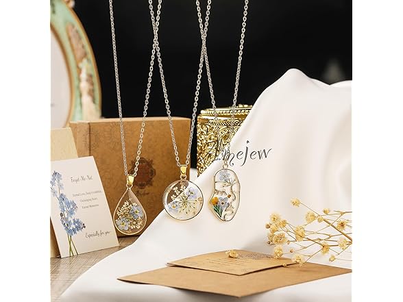 AMEJEW Forget Me Not Necklace