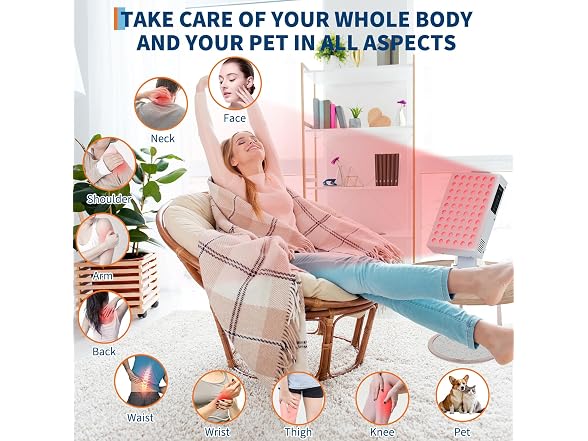 Red Light Therapy Panel 60 LED Face Body RT300