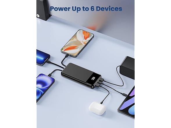 OHOVIV 50000mAh Power Bank with Built In Cables
