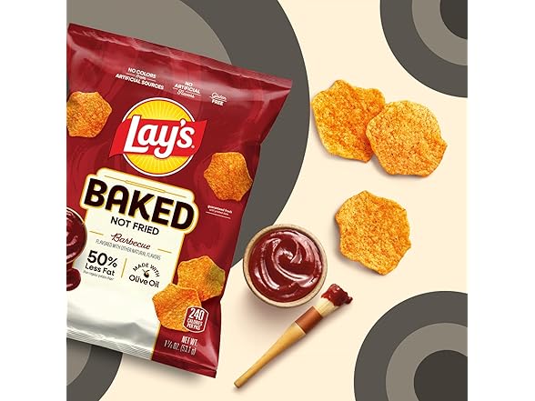 60PK Baked Lay’s Potato Chips, Barbecue