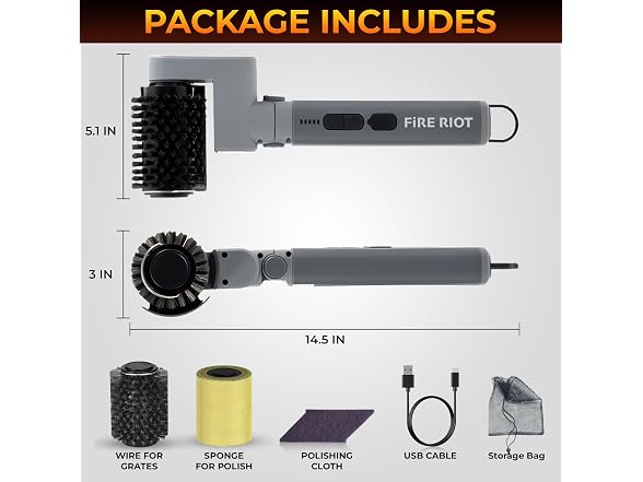 FIRERIOT Electric Grill Brush for Outdoor Grill