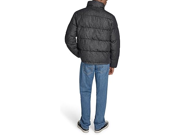 Levis Mens Mixed Media Quilted Puffer Jacket (L)