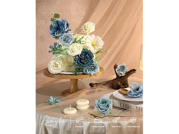 Artificial Blue Flowers Combo
