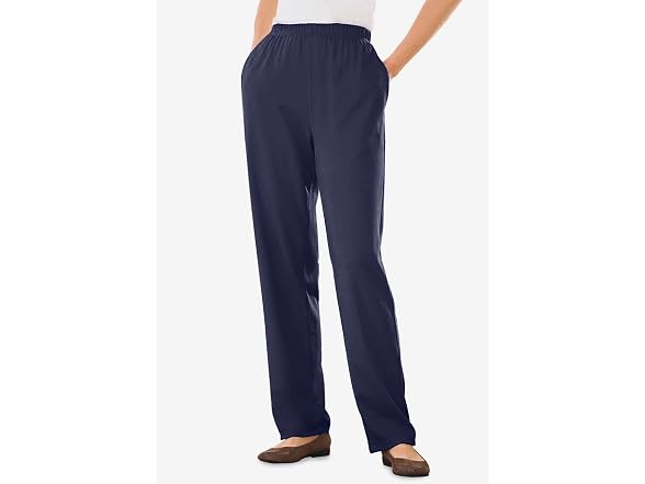 Woman Within Women (2X) 7-day Knit Pants Navy