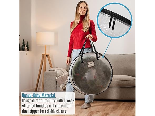 Veno 2 Pack Wreath Storage Bag - Choose Size