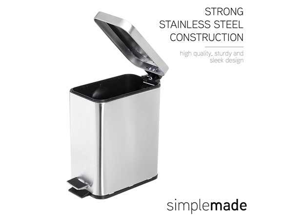 SIMPLEMADE Rectangle Step Trash Can - 5 Liter / 1.3 Gallon