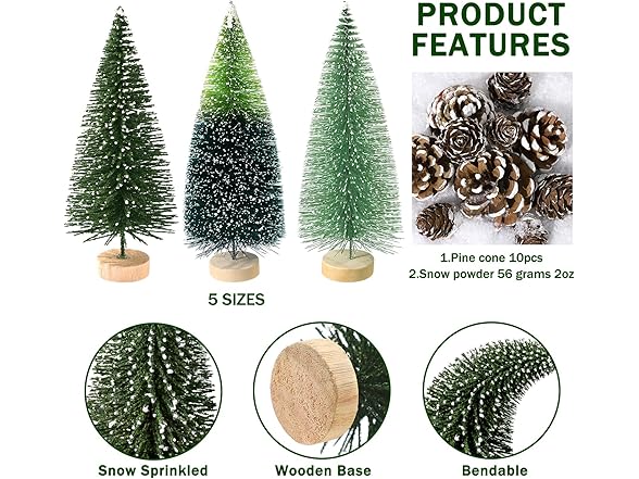 Ayieyill 35Pcs Mini Christmas Décor