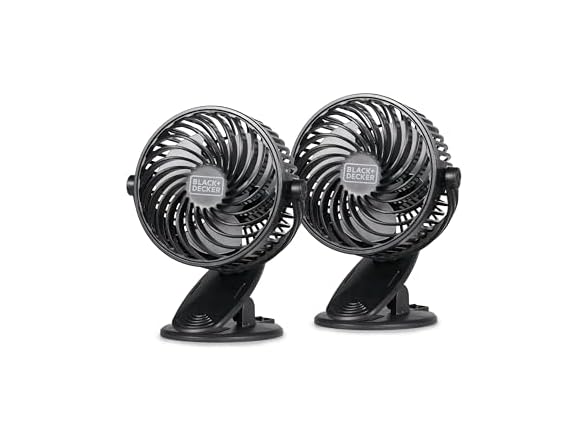 BLACK+DECKER BFDC42PK 4in Convertible Clip Fan 2pk